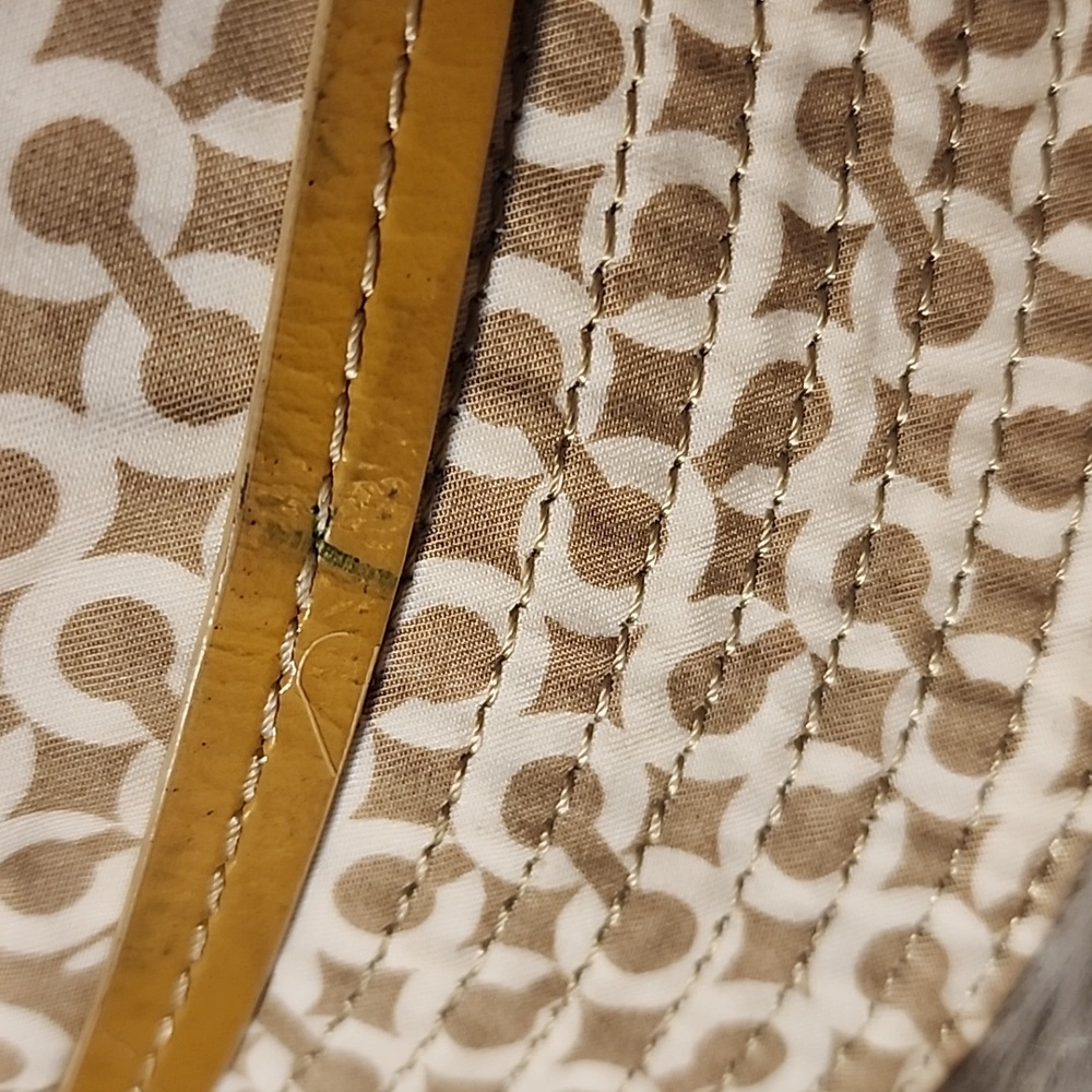 Coach Beige Patterned Women's Hat - Picture 4 of 8
